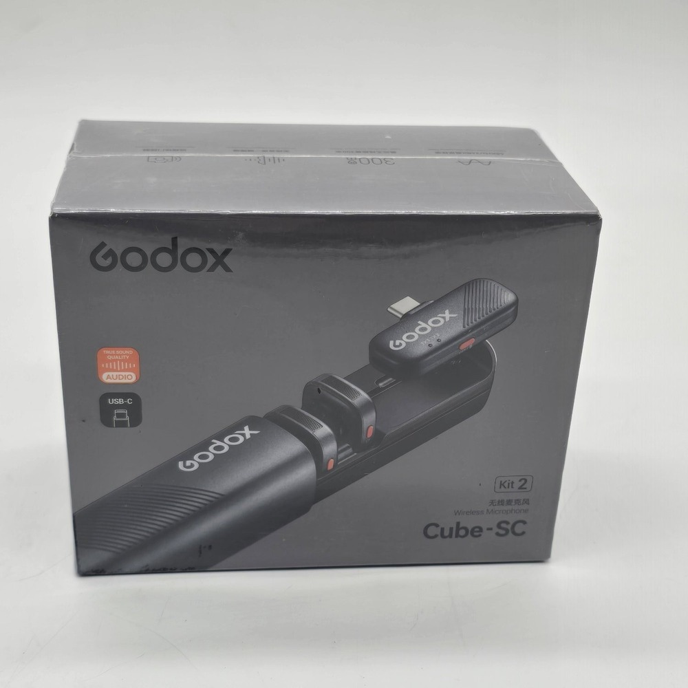 Godox Cube-S 2.4GHz Wireless Lavalier Microphone System Kit 48kHz Hi-Res Audio